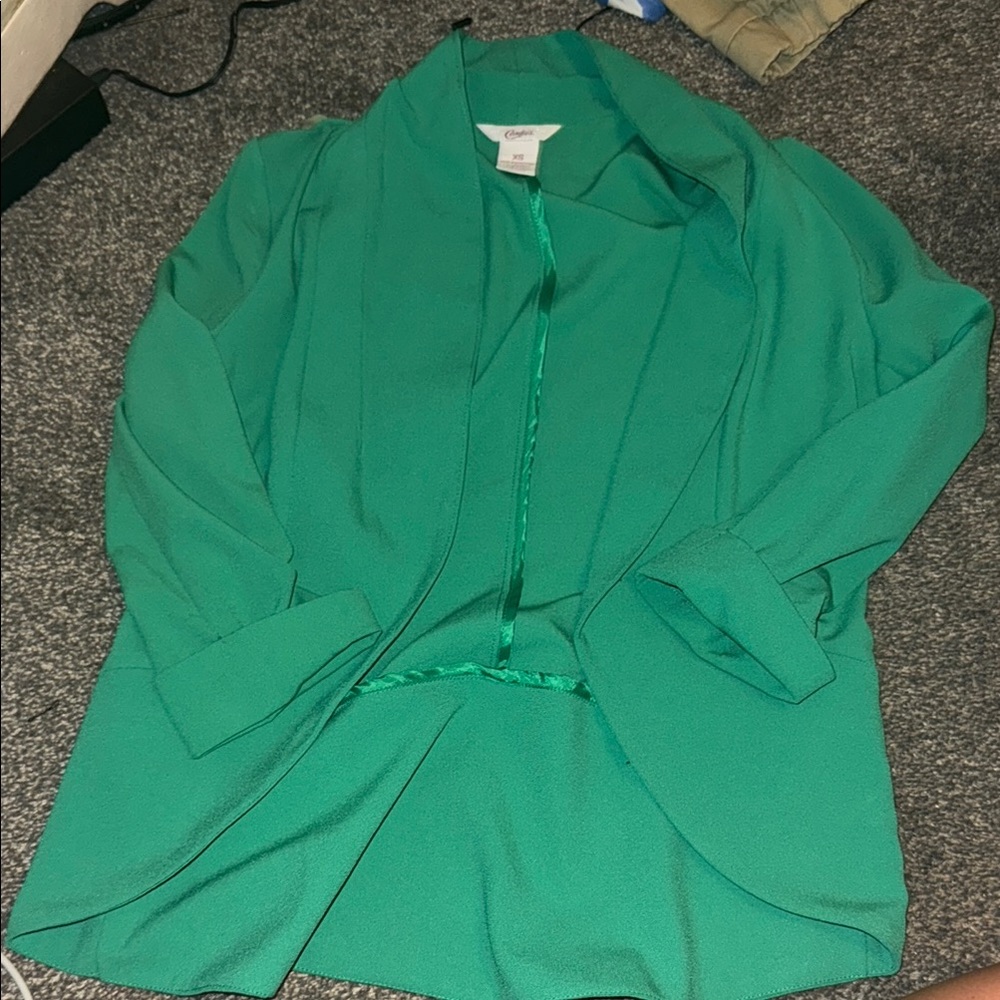 Candie's Green Blazer Classic Lightweight Design